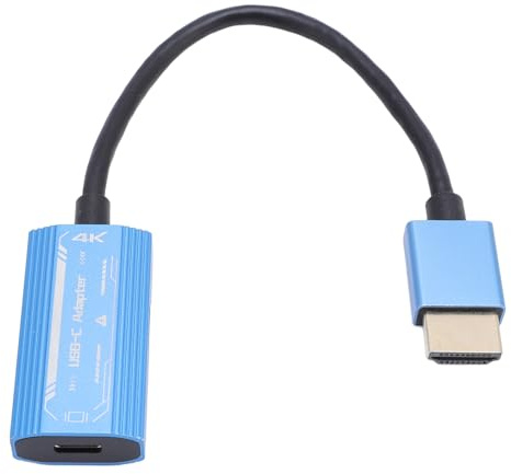 Denash Adaptador HDMI a USB C, Cable Adaptador HDMI Macho a USB C Hembra 4K 60 Hz, Fuente HDMI a Pantalla USB C, Convertidor Tipo C a HDMI para Switch, Portátil