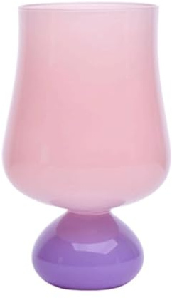 BKEKM weissweingläser Bunte hohe Weingläser aus Glas, 450 ml, zartes Weinglas mit langem Stiel, mundgeblasene Weingläser Eleganz