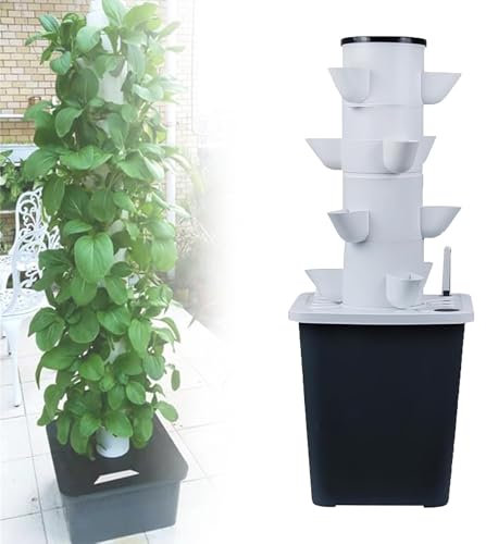 Sistema di coltivazione idroponica Torre verticale, torre verticale idroponica 2/3/4/5/6 piani 10/15/20/25/30 fori sistema di piantagione idroponica per amanti del giardinaggio
