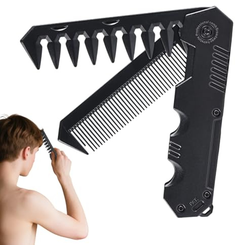 Fällbar fick, fällbar för män Bärbar vikbar hår | Oljehuvud Barber Styling Tool Clipper för hår, skägg mustascher, vardaglig skötsel