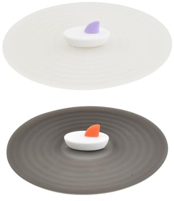 2 Stück Abflussstöpsel Silikon, Universal Stöpsel, 15 cm Universal Stöpsel Spülbecken,Badewannenstöpsel Gummi Abflussstopfen für Küche Bäder Badewanne Spüle(Weiß,Grau)