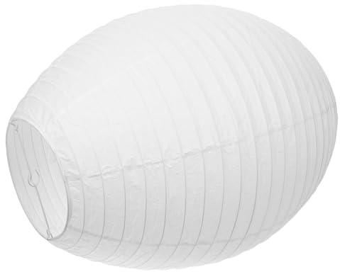 VALICLUD Pantalla De Lámpara De Papel Ovalada Plegable 35 Cm Papel De Arroz Blanco Pantalla Colgante Decorativa Para Fiesta y Hogar Chino Elegante y Compacta