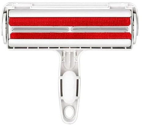 LOKLNEYK Pet Hair Remover Roller Pet Hair Remover Cleanly Removes Dogs and Cats Self-Cleaning Fluff Pet Hair Remover One-Handed Operation(Red)