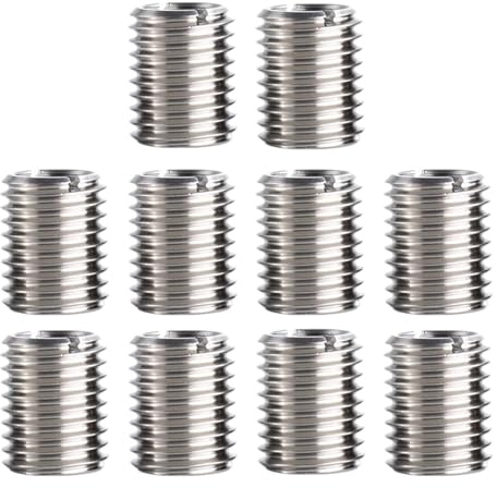 10 Piezas Inserto Roscado M8 a M6, Casquillo Roscado Acero Inoxidable 15 mm, Casquillo Rosca, Tuerca Insertable, Adaptador Rosca y Casquillo Reductor para Reparación de Rosca, Montaje y Metal