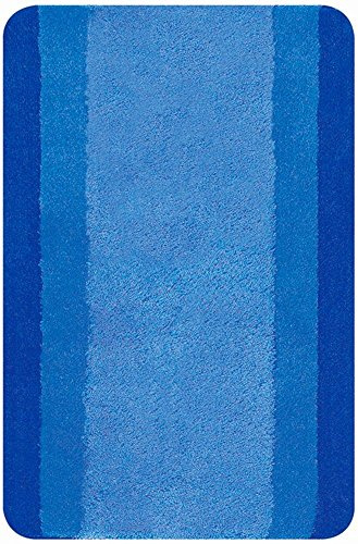 Spirella - Badematte Polyester Balance - rutschfest - 60 x 90 cm - Blau - Waschmaschinenfest bei 40°C - 90% Polyester, 10% Acryl - Komfort und Sicherheit