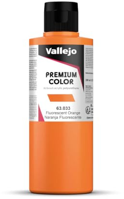 Vallejo : Premium Airbrush Paint : 200ml : Orange Fluorescent