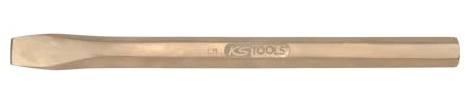 KS Tools 963.2459 - Burin de maçon - 300mm x 32mm - Gamme BRONZEplus - Tranchant libre d'arête - 6 pans - Antidéflagrant - Alliage Aluminium-Bronze