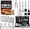 Romanticist 21Pcs Set Barbecue in Acciaio Inox Perfetti Accessori Barbecue - Kit Barbecue Idee Regalo per Uomo Donne