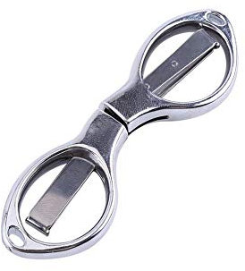 TOPINCN Mini Llavero Plegable Multiusos Pesca Tijeras Acero Inoxidable Escalada Senderismo Uso(Sliver)