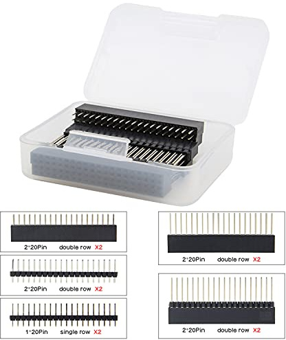 Geekworm GPIO Header Kit für Raspberry Pi 5, 5 Varianten | Passend für RPi 4 / 3B+ / 3B / 2B / B+ / Zero (Zero W), Stapelbare GPIO-Verlängerung