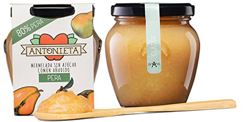 Mermelada Pera - 100% Natural y Artesanal - Fruta de Producción Propia y Hecha a Mano - Sin Azúcares Añadidos - Hecho en España - 230 G