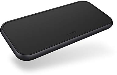 ZENS Qi zertifizierter 2x15W Dual Aluminium Wireless Charger mit 5 Induktionsspulen für eine freie Platzierung Ihrer Geräte (Zusätzlicher USB-A Anschluss, 45W USB-C Netzteil + 1,5m Kabel inklusive)