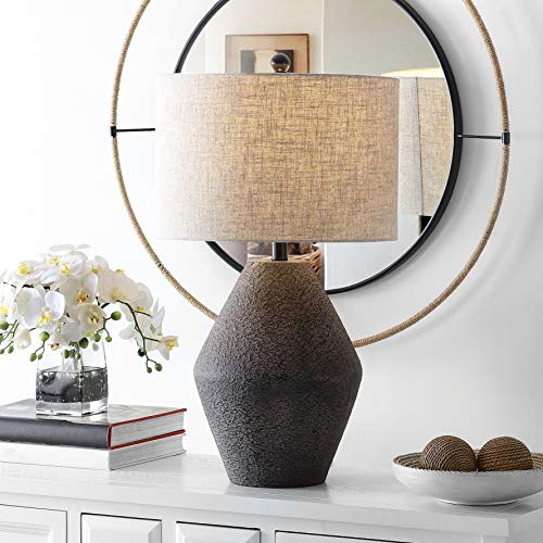 SAFAVIEH Lighting Collection – Ersta Brown Modern Rustic Farmhouse Table Lamp, 27-Inch Accent Lamp for Bedroom, Living Room, Home Office (TBL4367A)