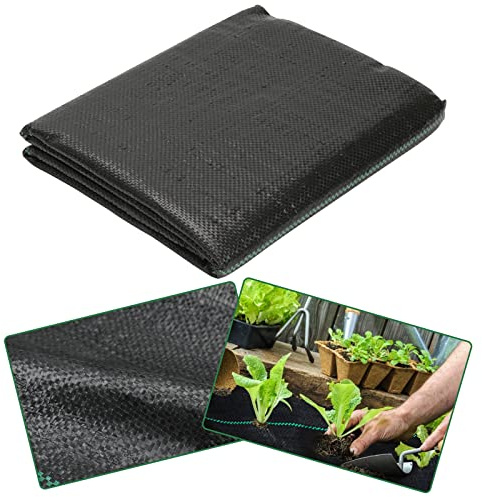Cecaylie 30m² (3m x 10m Unkrautvlies Gartenvlies, Bändchengewebe Wasserdurchlässig,Unkrautvlies Reißfestes, Unterbodengewebe UV-Stabilisierung (90g/m² -Gefaltet)