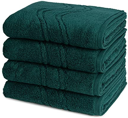Ross - 4 teiliges Frottier-Set - Cashmere Feeling (4 X Handtuch im Set) - 520 g/m2 - Baumwolle - Walkfrottee - saugstark - weich und flauschig - Moosgrün