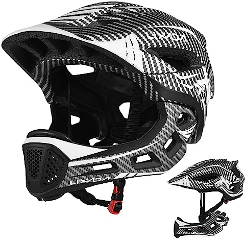 Lixada Niños Desmontable Casco Integral Niños Deportes Seguridad Casco de Bicicleta Equipo de protección para Ciclismo Patinaje Patinaje sobre Ruedas Scooter