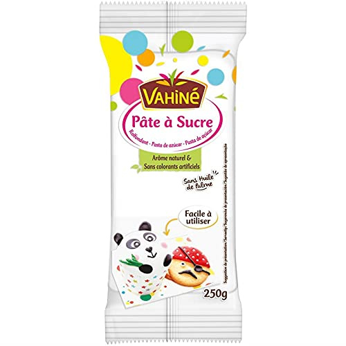 Vahine Zuckerpaste, Weiß, ideal für Ihre Konditor-Kreationen, 250 g, 3 Stück