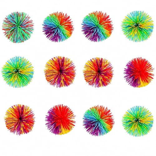 PVFZXS 12 Stück Stringy Balls, Wuschelball, Mitgebsel Kindergeburtstag, Ostergeschenke Mitgebsel Kindergeburtstag 10 Jahre, Mitgebsel, Kindergeburtstags Mitgebsel, Sticky Balls