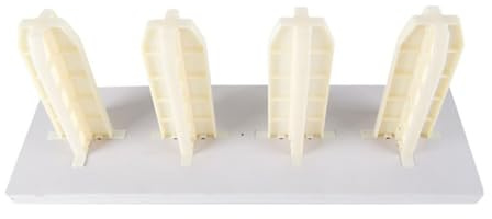 Genérico Estante For Rollos De Tela,Soporte Vinilo Blanco,Carrito Comercial De Doble Capa For Textil, For Papel Tapiz,Cuero.(4 Pillars)