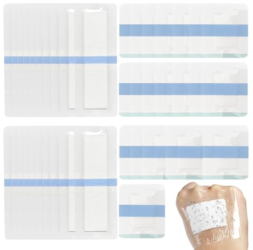 40 Stück Duschpflaster Wasserfest, 2 Größen Wundpflaster Einzeln Verpackt, Verwendet zum Schwimmen, Sport und Duschen, Tattoo Pflaster Wasserfest Tattoo Aftercare (25 * 10cm+6 * 6cm)