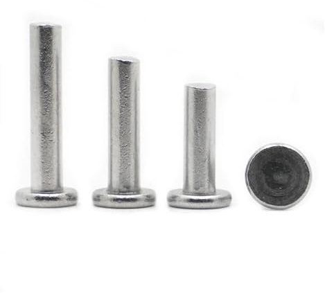 UZAMIRLEX Tornillo Remache Macizo, Remaches sólidos de Aluminio M2-M8, Cabeza Plana, Longitudes múltiples, Surtidos, Paquete de Varios tamaños GB109 estándar(30mm,M5 20pcs)