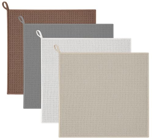 NieYat Barista Tuch, 4 Stück, Siebträger Zubehör, Kaffeemaschine Reinigungstücher, Hochwertige Mikrofaser, 30 x 30 cm, Ideal Für Barista Zubehör Und Kaffee