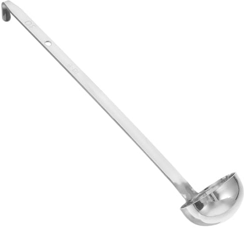 Cabilock Louche Acier Inoxydable avec Poignée Ergonomique et Crochet Cuillère à Soupe Doseuse Ustensile de Cuisine Polyvalent pour Service et Mesure de Sauces et Soupes