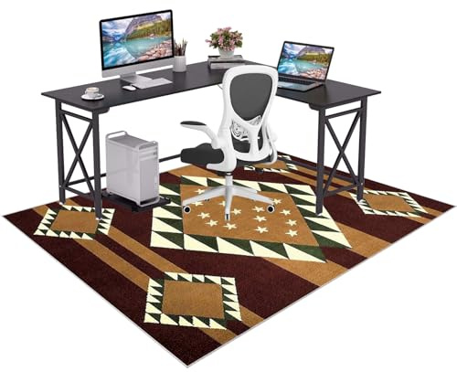 Antideslizante Alfombras para Silla de Gaming Oficina 60 x 90 cm Alfombra Escritorio Suelo Alfombras Sillas Ruedas Protectora para Suelos Duros Protectors Suelo Silla Ruedas Silla de Ordenador