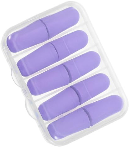 Gogogmee 10 Stück ohrstöpsel lärmschutz ohrenstöpsel Ohrstöpsel für Geräuschstörung Wiederverwendbare Purple