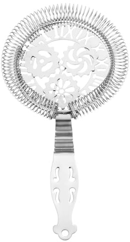 MALUGOGO Colino da Cocktail Professionale in Acciaio Inox 304 per Baristi, Filtro per Ghiaccio Resistente All’usura, Leggero e Compatto, per Preparazione Drink e Uso Bar