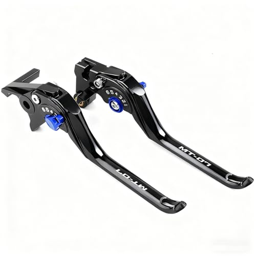 MIDNECMO Per Yamaha MT07 MT-07 MT 07 FZ07 2014-2024 2025 2026 CNC Moto leve freno e frizione integrate, regolabili, a risparmio energetico (Blu)