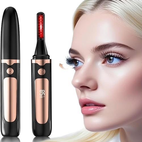 Beheizbare Wimpernzange, Elektrische Wimpernzange Schnelles Aufheizen mit 4 Temperaturmodi Wimpern Curler Beheizt USB C Aufladung, Wimpernformer Beheizbar für Alle Wimpern