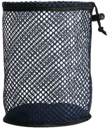 Golf Mesh Tasche, Mesh Ball Bag,Golfball Tasche mit einziehbarem Kabelschloss - Golf Cart Organizer Polyester Net Aufbewahrungstasche und ID-Tag für Bälle