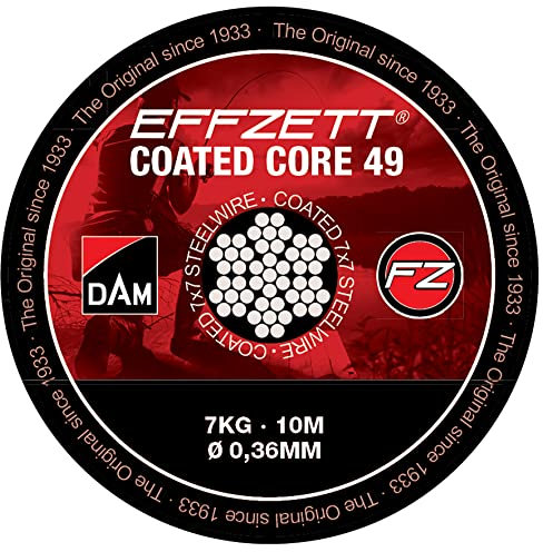 DAM Fz Effzett 7x7 Coated Core 49 10m 20kg 56411 Stahlvorfach Knotbar