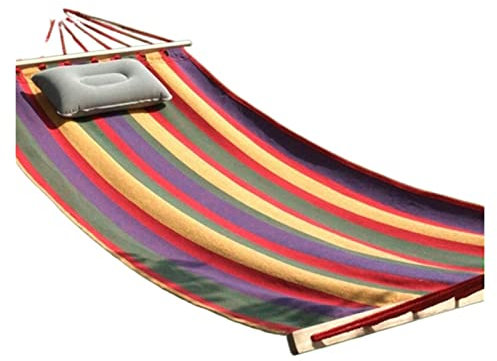 Schaukel Regenbogen-Leinwand-Hängematte, Außenbett im Freien, Freizeit Hängematte, freie Gurt Hängematte Schlafzimmermöbel Klettergeräte & Schaukeln
