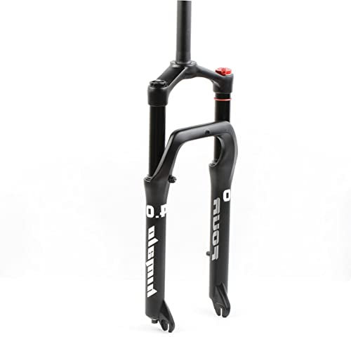 ZFF Fahrradgabel MTB 24Zoll Schnee-/Strandrad Fat Fork Luft Schultern Kontrolle Federgabeln Aluminium-Legierung Für 4,0-Reifen Federweg 130mm 1-1/8 Scheibenbremse QR Schwarz
