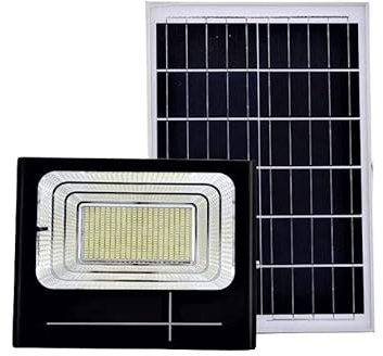 21S - FARO FARETTO 600W LED PANNELLO ENERGIA SOLARE FOTOVOLTAICO CREPUSCOLARE BATTERIA + TELECOMANDO