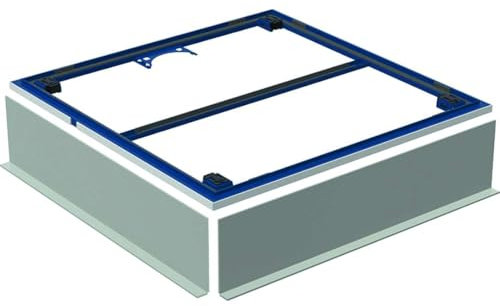 Geberit Installationsrahmen für Duschflächen Setaplano bis 100 cm, für 4 Füße, 154.470.00.1, 90x90 cm, Höhe 3 cm