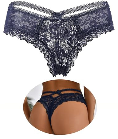 ohyeahlady Plus Size Sexy French Knickers Women Lace Thongs Tangas Briefs