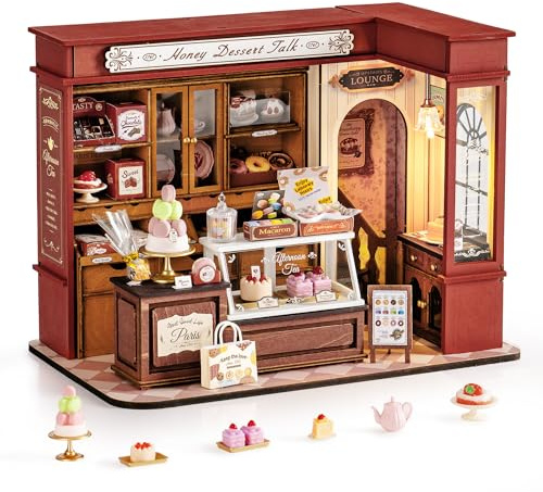 Rolife gör-det-själv miniatyrhus kit för vuxna honung efterrätt pratmodell kit miniatyr dockor hus heminredning dockhus kit för att bygga vuxna födelsedagspresent