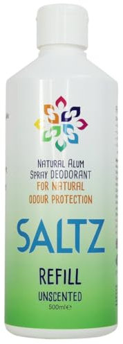 Green Bear SALTZ Natural Potassium Alum Crystal Deodorant Spray - 100ml, Odourless, 24-hour Protection, Body Care