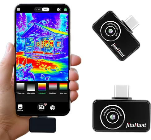 Jituhunt Z5-mini Caméra thermique infrarouge pour téléphone portable Android Type C 256 x 192 pixels -15 °C ~ 550 °C Pour réparation électrique