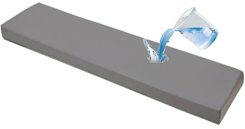 Bänkdyna Sittdyna Vattentät, Ultra-lång Pall För Dynor, 5cm Tjock Svamp, Halkfri, Hög Densitet, Lounge Trädgård Uteplats Veranda För Inomhus Utomhus Bänk Sittdyna(Grå,100x40 cm)