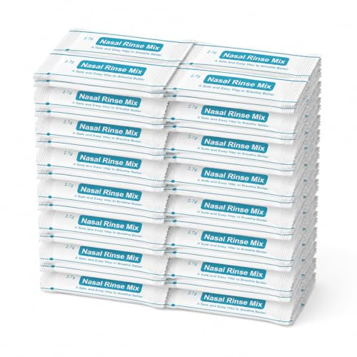 Tomedeks Sel Nasal - Lavage Nez Adultes - Sachets de 2.7g pour Rinçage Nasal - LOT de 40 Sachets - Idéal pour Kit d'Irrigation Nasale Pour Adultes et Enfants