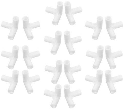 Yardenfun Connecteurs de Cadre de Placard 20 Pcs, Raccords en Plastique Blanc 11mm, Structure Stable pour Étagères à Chaussures et Dressing, Installation Facile