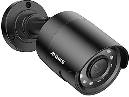ANNKE 1080p HD-TVI Security Surveillance Camera for Home CCTV System, 2MP Bullet BNC Cams with Color Night Vision, IP67 Surveillance Weatherproof Add–on Wired Camera - E200