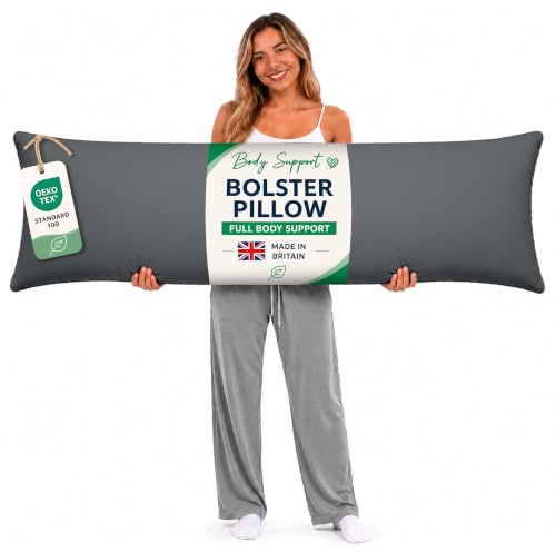 Rohi Grey Full Body Pillow 6FT Super King - Body Support Bolster Pillow