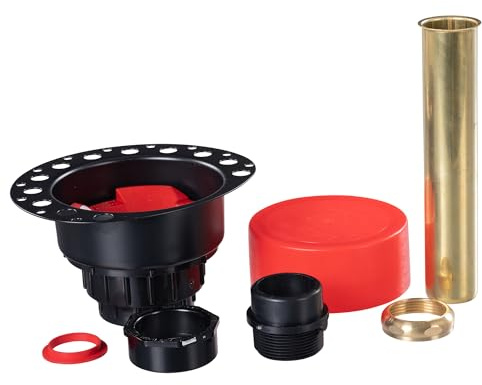 OS & B ITD35 Freistehende Badewanne Rough-In Kit Messing-Heckrohr und ABS-Kunststoff-Adapter