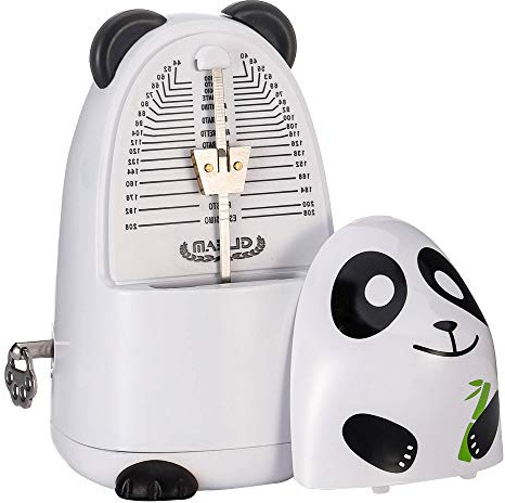 Cartoon Mechanical Metronome for Piano with Bell, Black-Panda