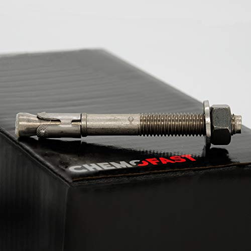 CHEMOFAST BA PRO A4, 10xSchwerlastanker M16-50-70/170, Bolzenanker Edelstahl, Mechanischer Schwerlastdübel, Metalldübel Option1, Länge 170mm